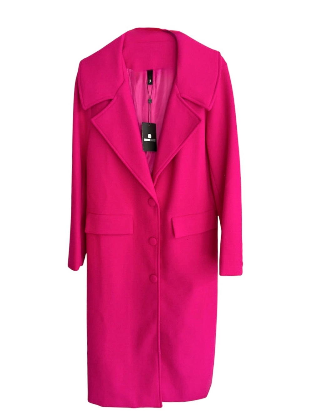 STYLEWE Vibrant Fuchsia Long Trench Coat